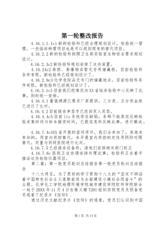 第一轮整改报告