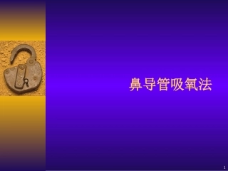 鼻导管吸氧法课件