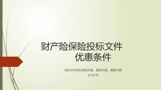 财产保险投标文件保险方案优化