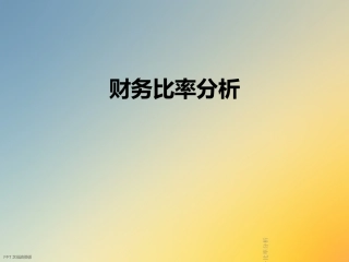 财务比率分析