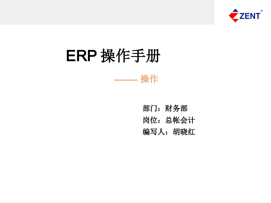 财务总帐操作手册_第1页