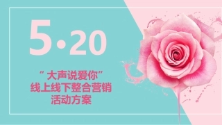 520大声说爱你线上线下整合营销活动
