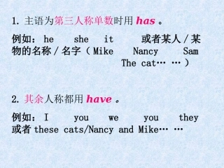 have和has的用法专题培训课件