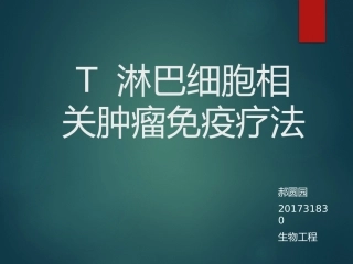 T淋巴细胞相关肿瘤免疫疗法