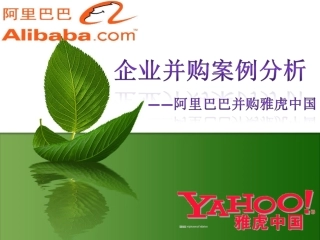 阿里巴巴并购雅虎中国案例分析