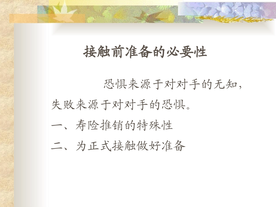 保险公司对客户接触前的准备_第3页