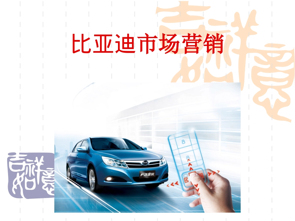 比亚迪市场营销分析报告_第1页