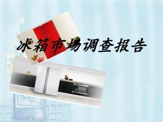 冰箱市场调查报告