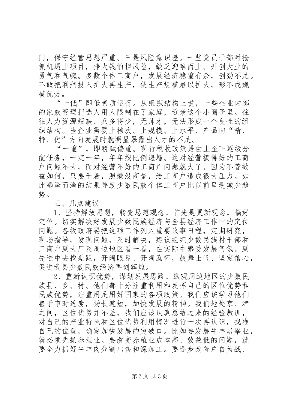 关于大力发展少数民族经济的调查与思考_第2页