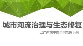 城市河流治理与生态修复