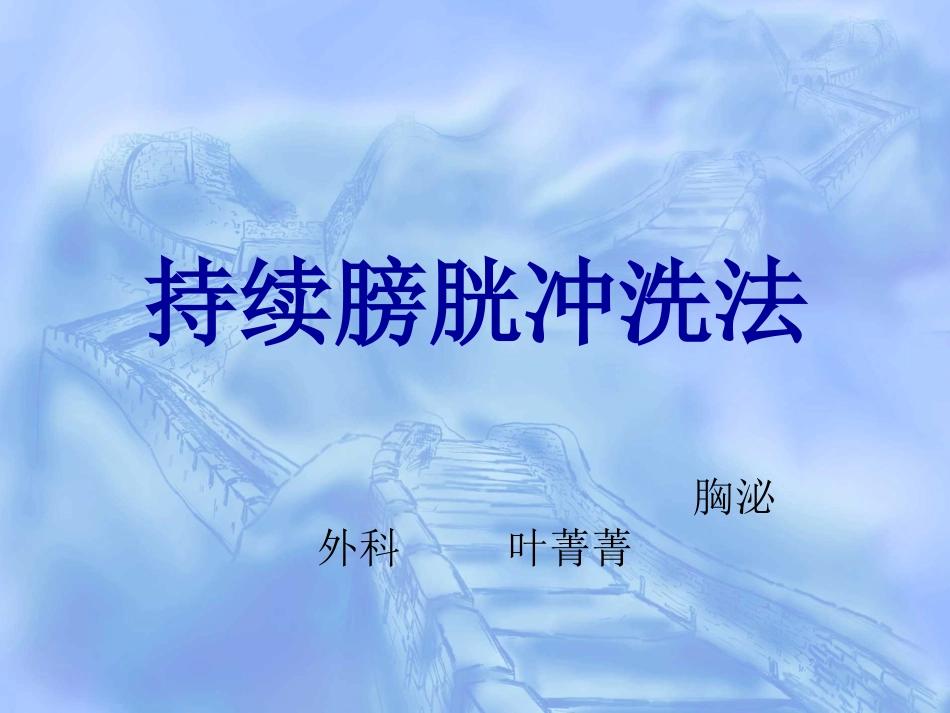 持续膀胱冲洗讲义_第1页