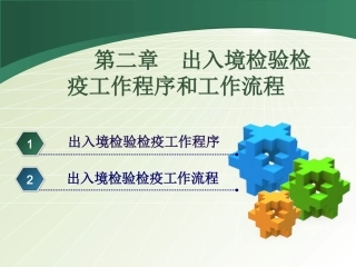 出入境检验检疫工作程序和流程