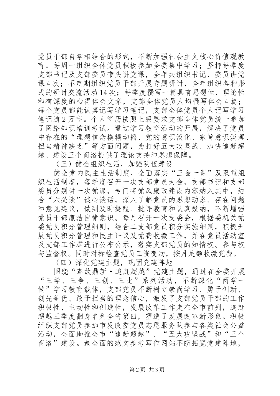 关于党支部规范化建设的自查报告_第2页