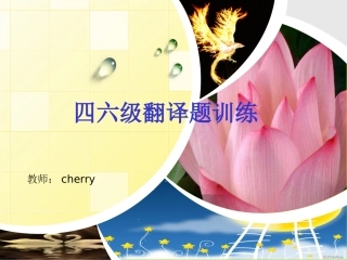 大学英语四六级翻译真题