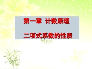 二项式系数的性质课件