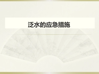 泛水应急预案培训