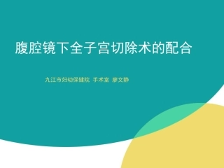 腹腔镜下全子宫切除术讲解
