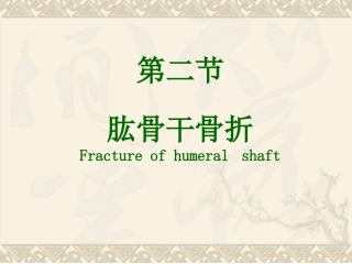 肱骨干骨折课件