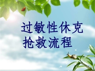 过敏性休克抢救流程