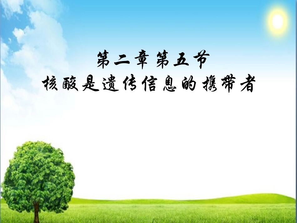 核酸是遗传信息的携带者_第1页