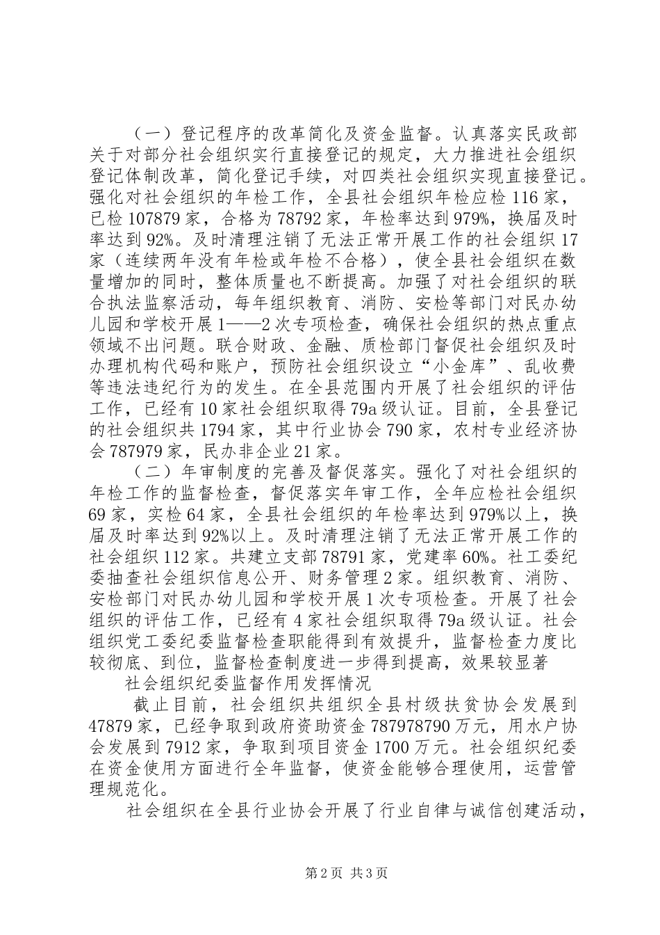 关于加强社会组织党工委监督管理工作的总结_第2页