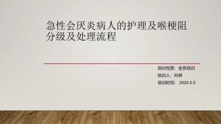 急性会厌炎护理