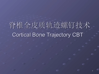 脊椎全皮质轨迹螺钉技术课件