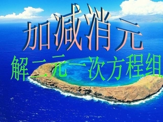加减法解二元一次方程组