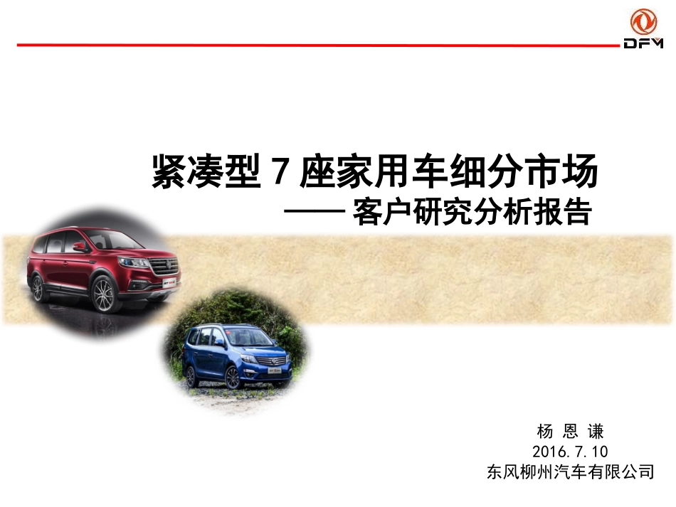 家用MPV市场分析报告_第1页