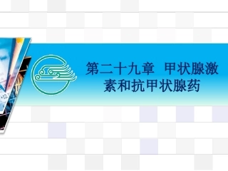 甲状腺激素和抗甲状腺药物