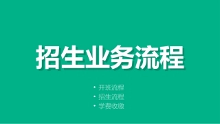 教育培训机构招生业务流程培训