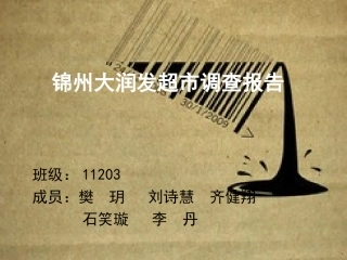 锦州大润发超市调查报告