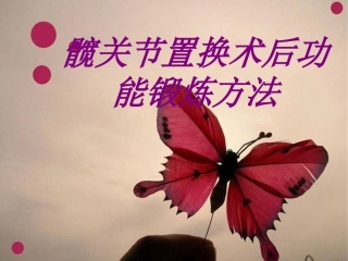 髋关节置换术后功能锻炼方法培训课件