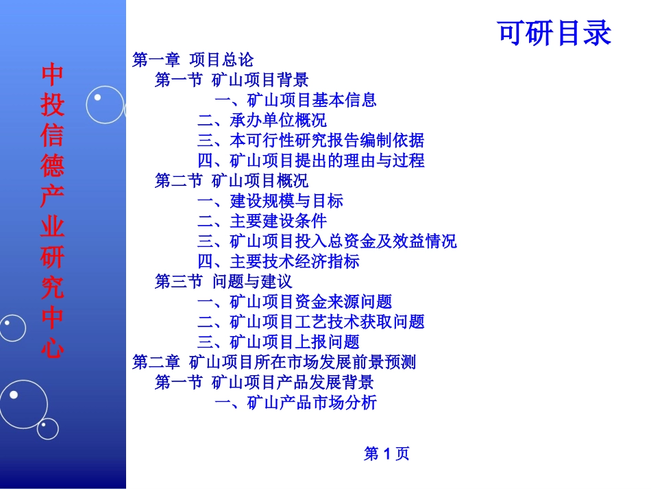 矿山项目可行性研究报告_第3页