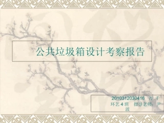 垃圾桶调查报告