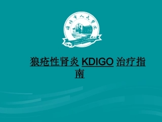 狼疮性肾炎KDIGO治疗指南