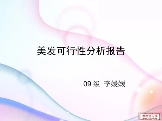 美发可行性分析报