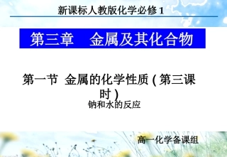 钠和水反应课件