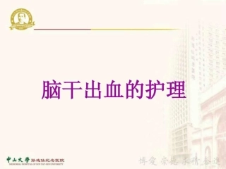 脑干出血的护理