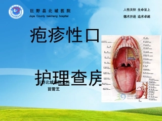 疱疹性口炎护理查房