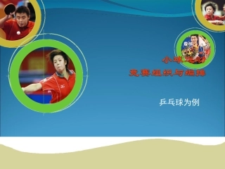 乒乓球组织和编排