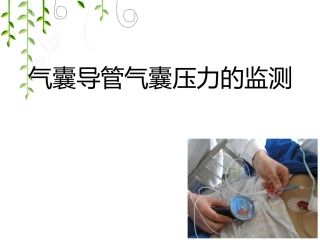 气管导管气囊压力的监测