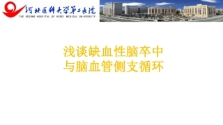 浅谈缺血性脑卒中和脑血管侧支循环