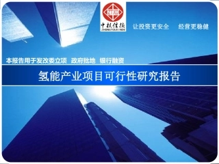 氢能产业项目可行性研究报告