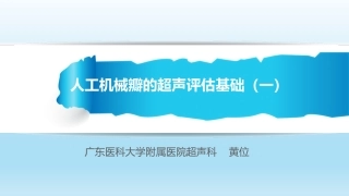 人工机械瓣的超声评估