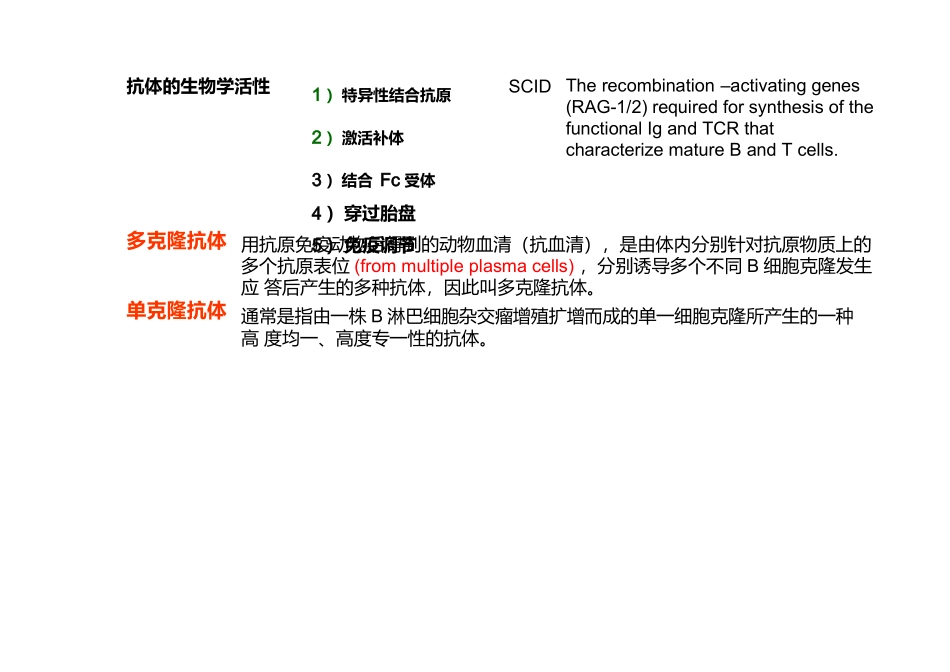 人源化抗体和单克隆抗体制备的主要方法_第1页