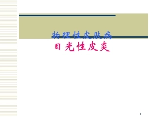日光性皮炎课件