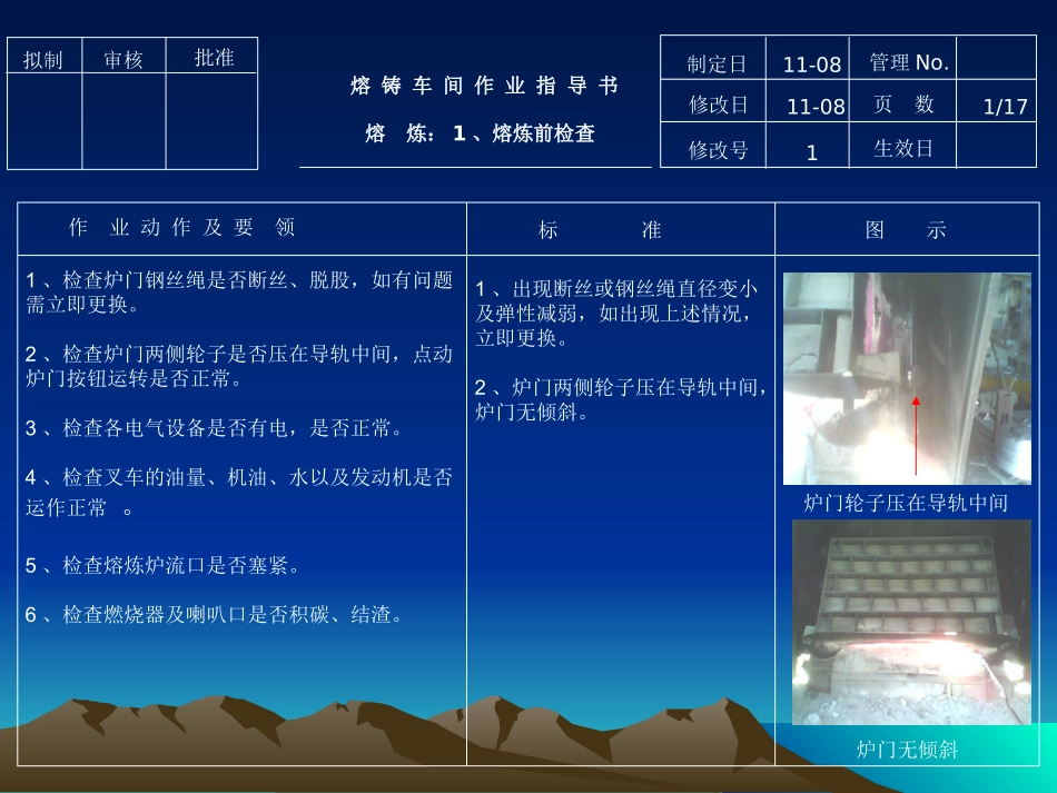 熔铸作业指导书_第1页