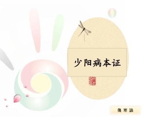 伤寒论少阳病本证