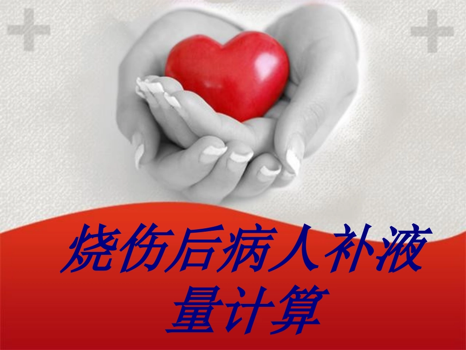 烧伤后病人补液量计算培训课件_第1页